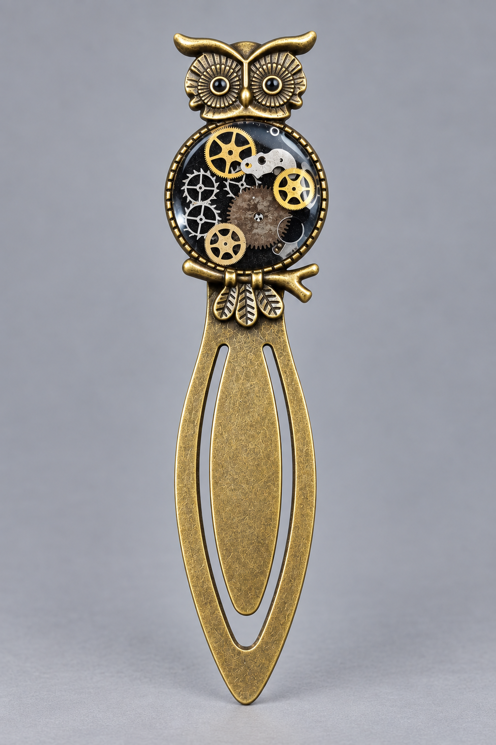 Steampunk Owl Bookmark with Antique Watch Parts