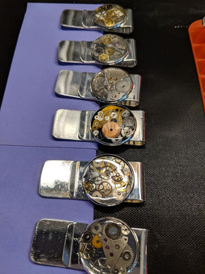 Steampunk Money Clip - Antique Watch Parts in Resin