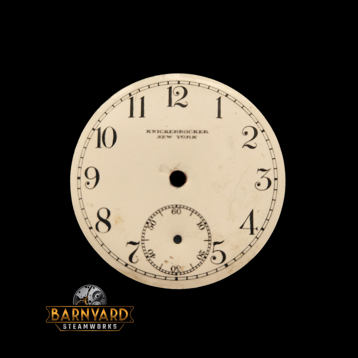 Steampunk Time Flies Brooch with Antique Watch Dial