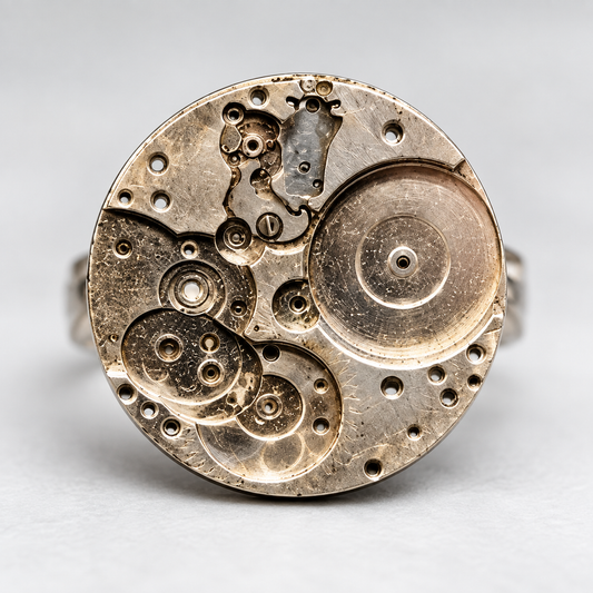 Vintage Wristwatch Plate Ring
