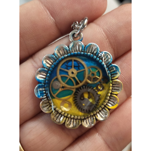 Ukrainian Sunflower Pendant or Keychain