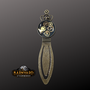Bookmark with Crown and antique watch parts