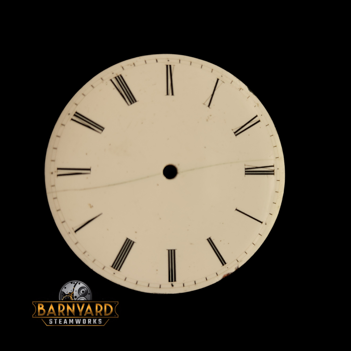Steampunk Time Flies Brooch with Antique Watch Dial