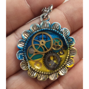 Ukrainian Sunflower Pendant