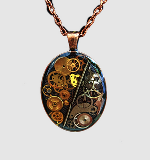 Steampunk Yin Yang Pendant - Large